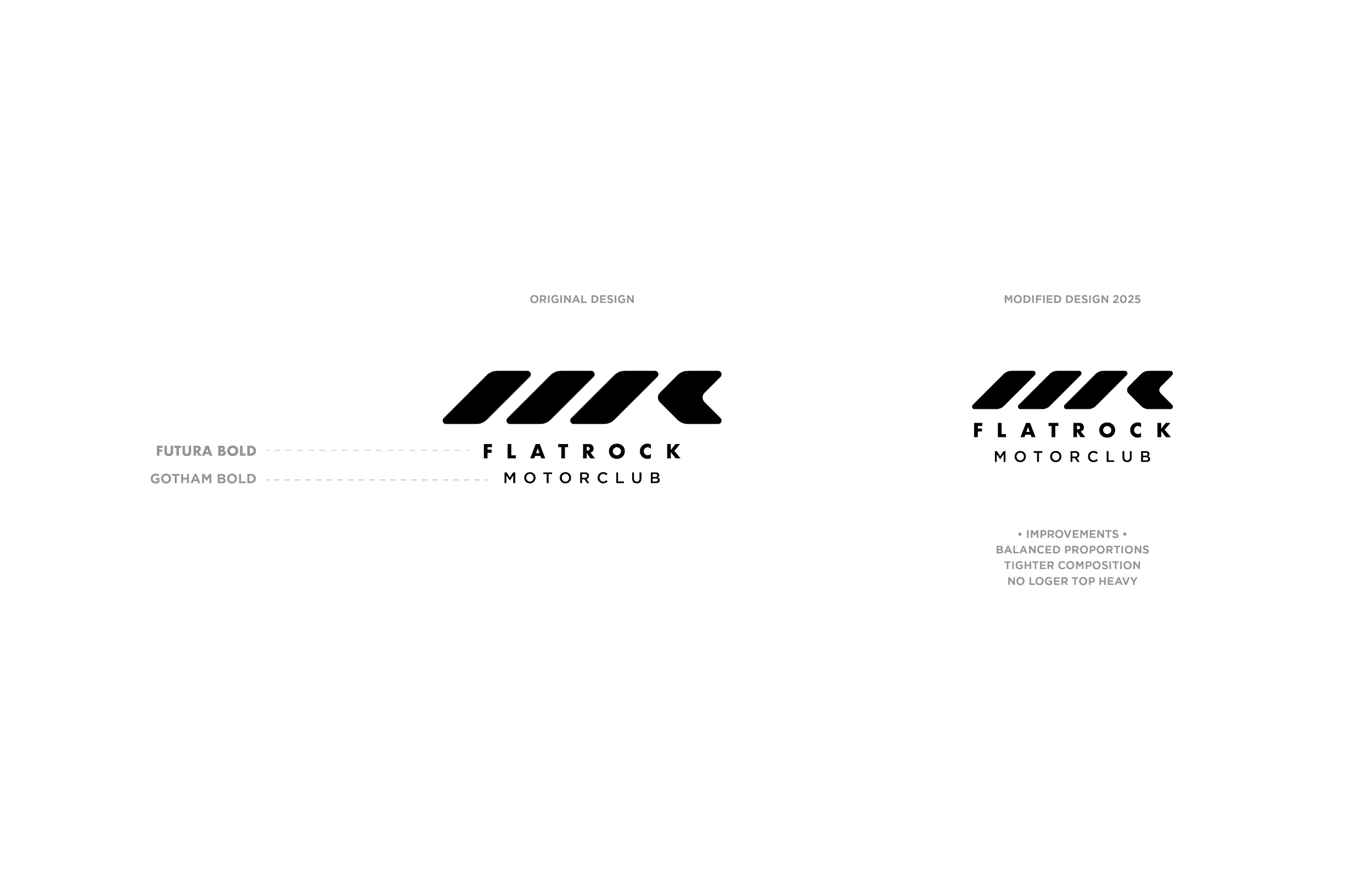 Flatrock Motor Club logo refinement and brand refresh