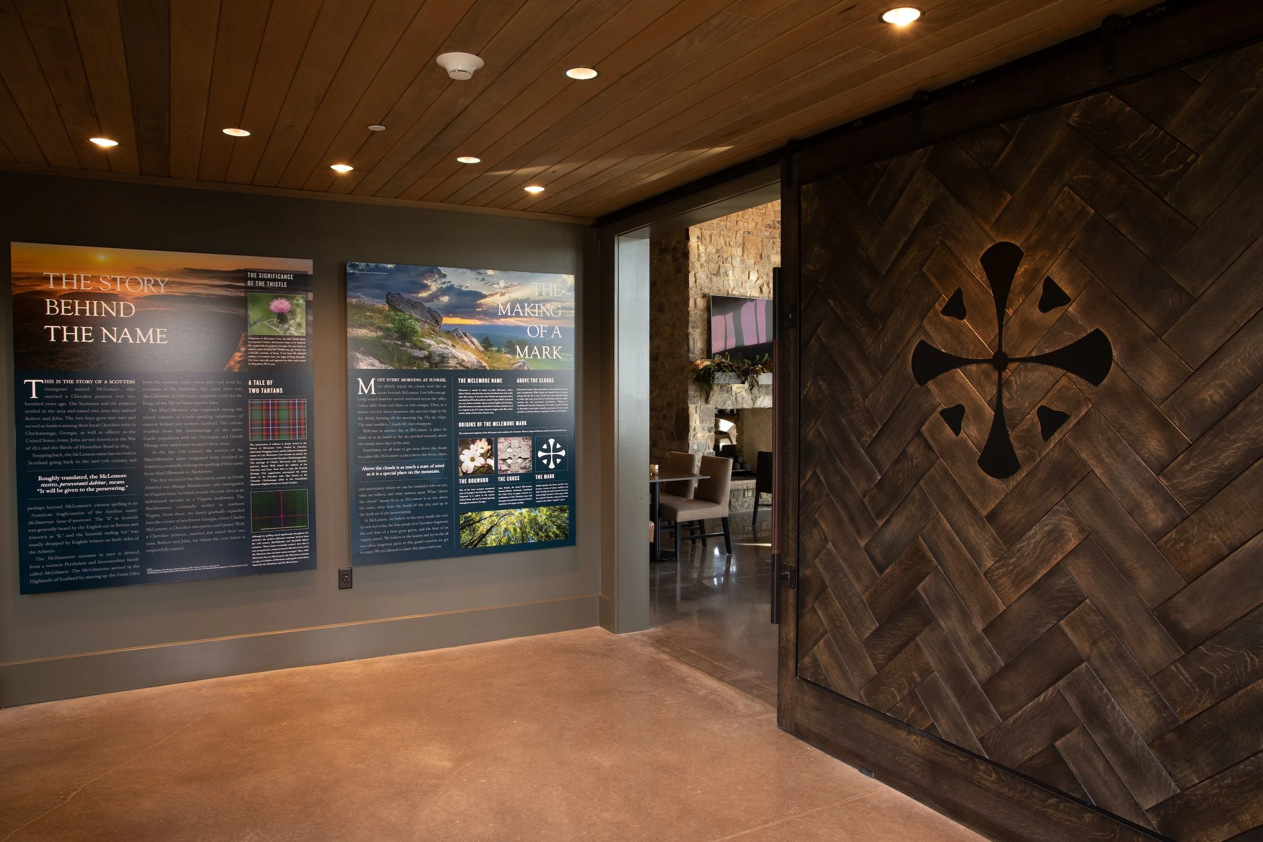 McLemore gallery entrance showcasing branded hospitality design