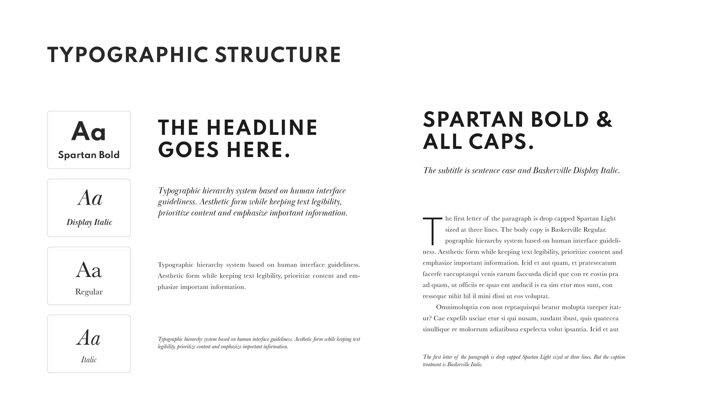 Cloudland hotel brand typography and type system standards