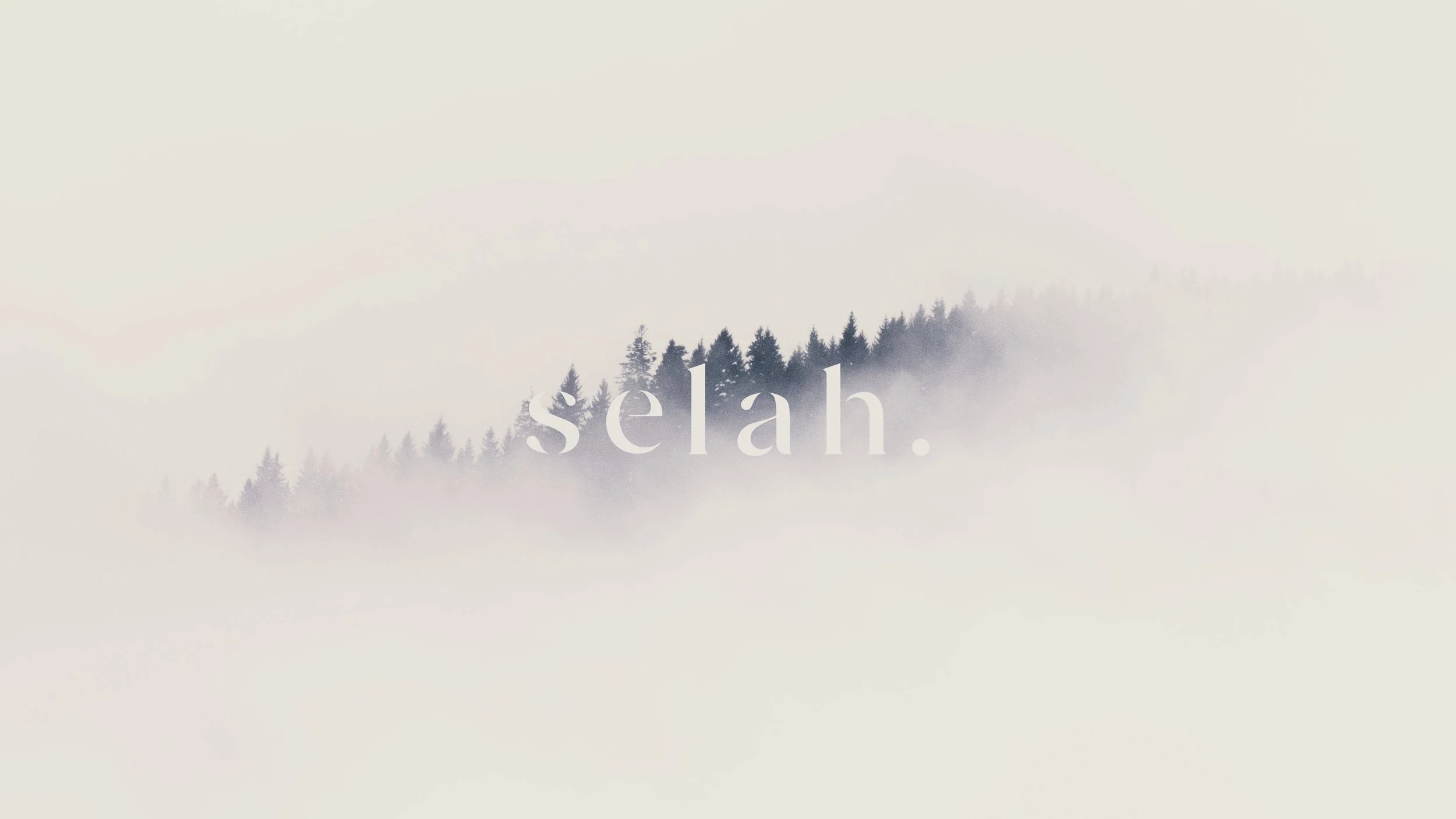 Selah Spa minimal typography and type treatment design