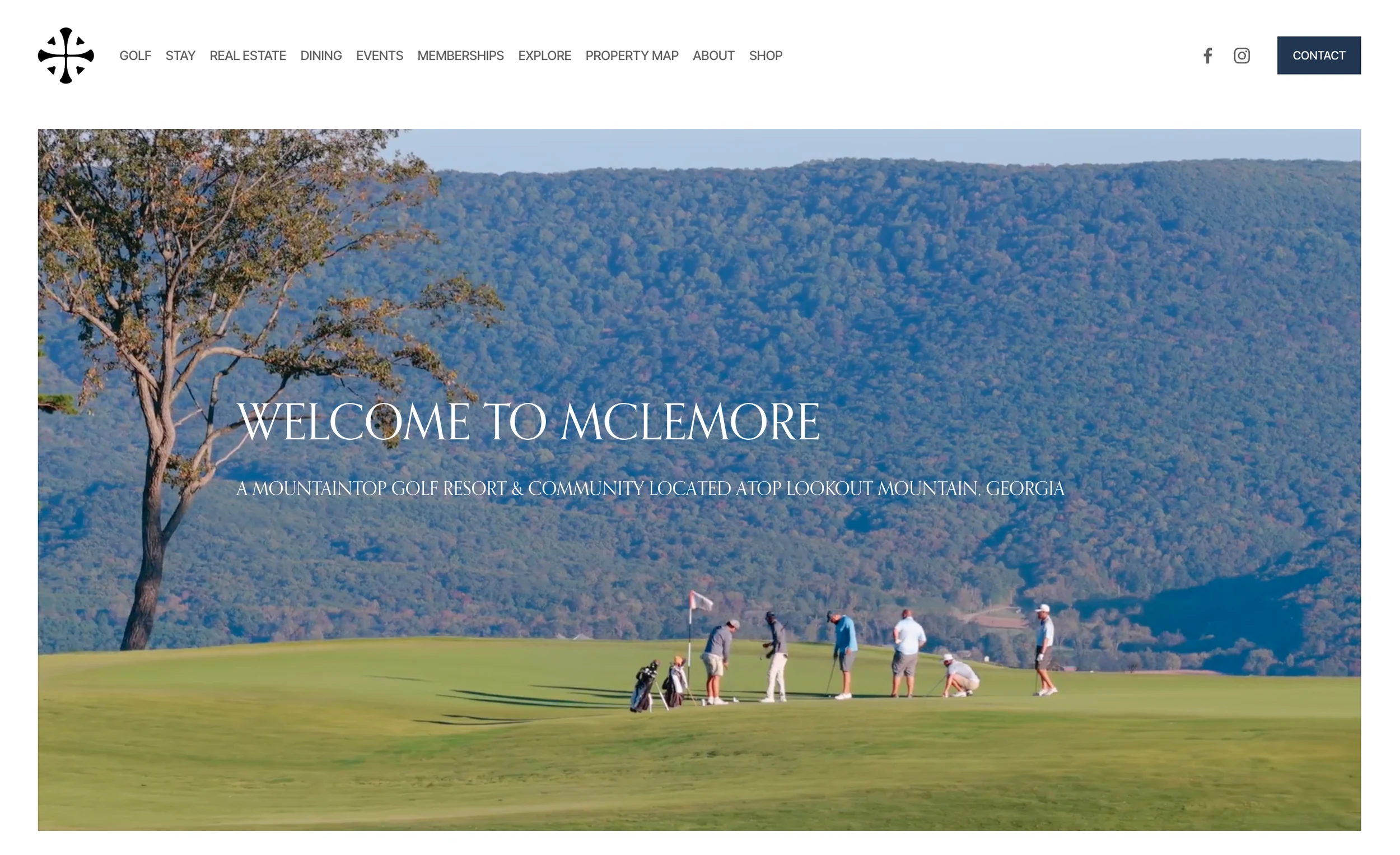 McLemore Resort 584-page website design showcasing luxury golf destination